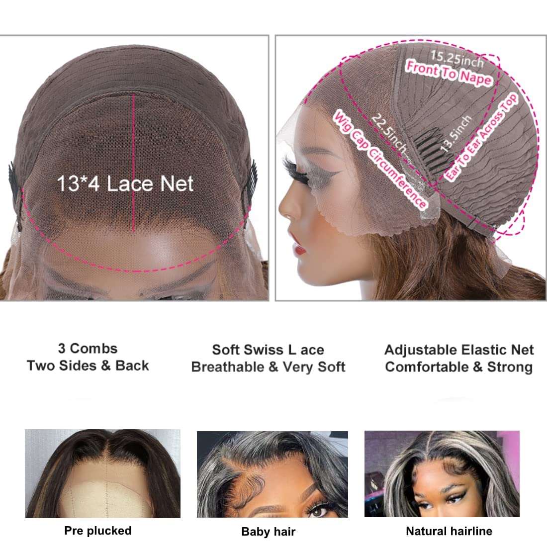 Body wave highlights hair